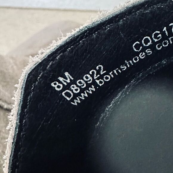 Born Gray Suede Leather Ankle Boots Booties 8 - Picture 8 of 8